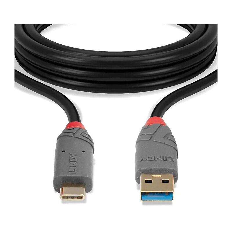 Lindy 2m USB 3.2 Type A To C Cable, 10Gbps, 5A, Pd, Anthra Line
