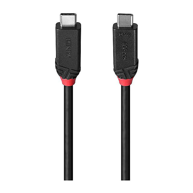 Lindy 2m Usb4 240W Type C Cable Black Line