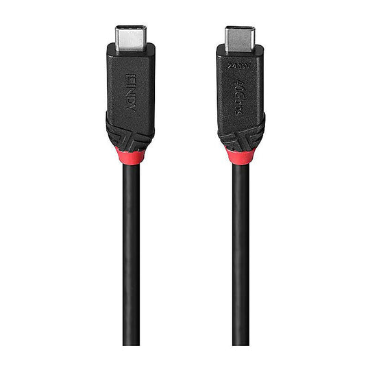 Lindy 2m Usb4 240W Type C Cable Black Line
