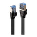 Lindy 1m Cat.6a U/ftp Flat Gigabit Network Cable Black