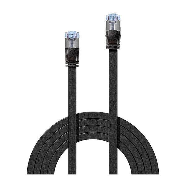 Lindy 2m Cat.6a U/ftp Flat Gigabit Network Cable Black