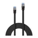 Lindy 2m Cat.6a U/ftp Flat Gigabit Network Cable Black