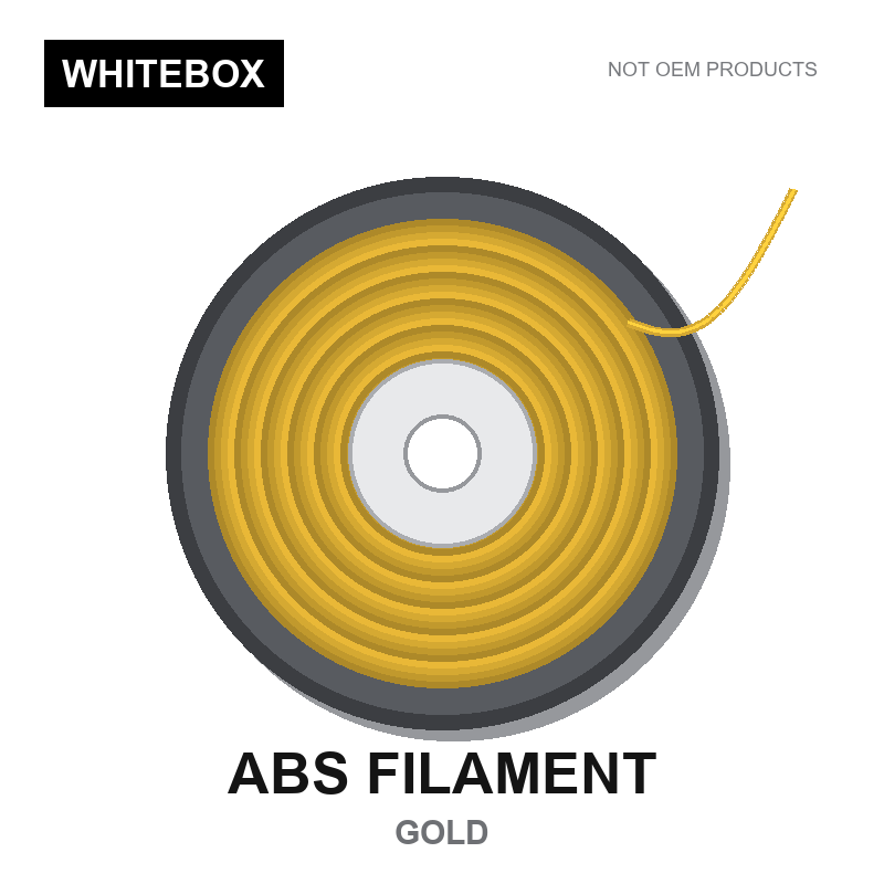 WBFIL M3DF-ABS-GOLD — Whitebox ABS 3D printer filament Gold