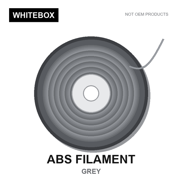 WBFIL M3DF-ABS-GREY — Whitebox ABS 3D printer filament Grey