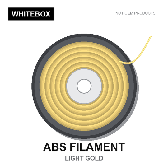 WBFIL M3DF-ABS-LIGHT-GOLD — Whitebox ABS 3D printer filament Light Gold