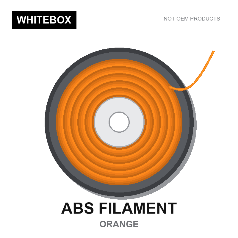 WBFIL M3DF-ABS-ORANGE — Whitebox ABS 3D printer filament Orange
