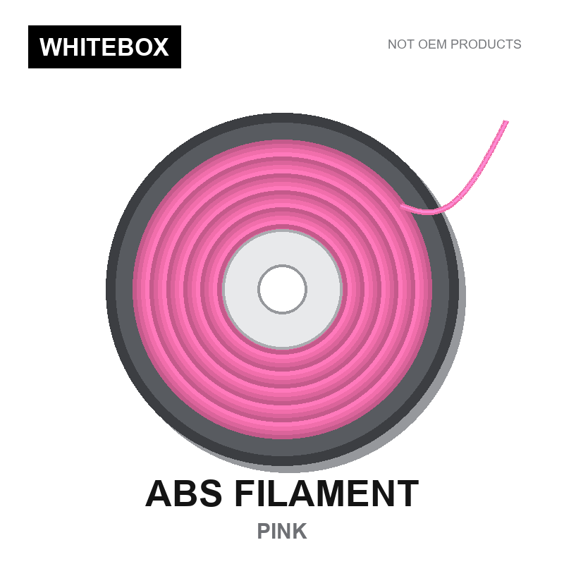 WBFIL M3DF-ABS-PINK — Whitebox ABS 3D printer filament Pink