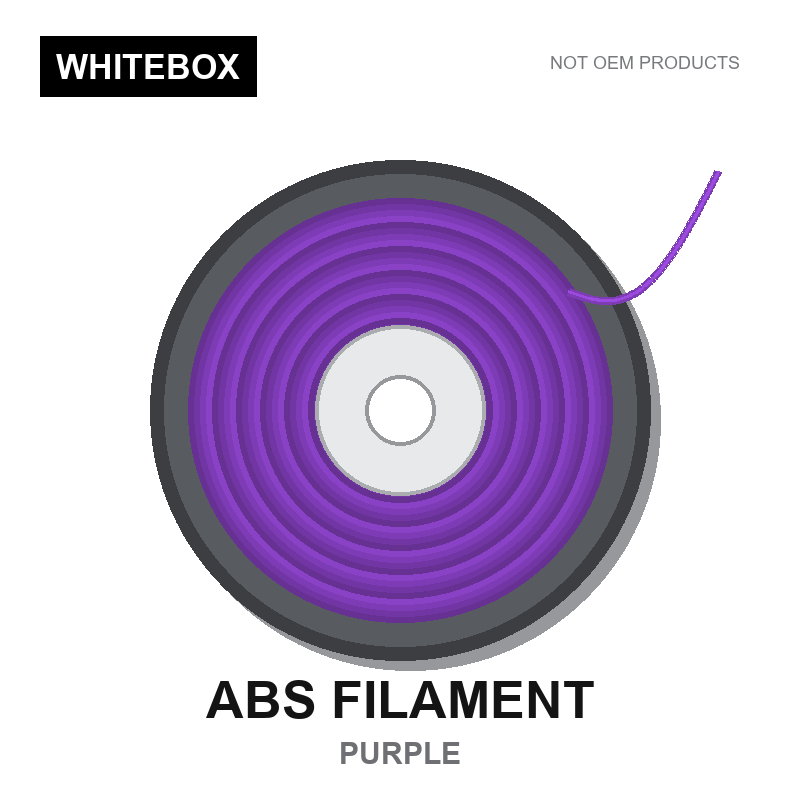WBFIL M3DF-ABS-PURPLE — Whitebox ABS 3D printer filament Purple