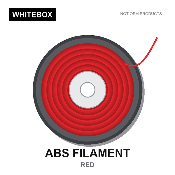 WBFIL M3DF-ABS-RED — Whitebox ABS 3D printer filament Red