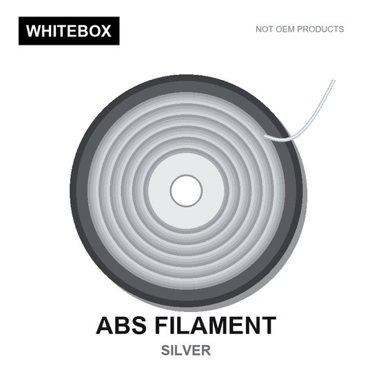 WBFIL M3DF-ABS-SILVER — Whitebox ABS 3D printer filament Silver