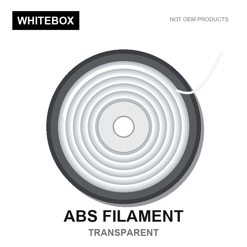 WBFIL M3DF-ABS-TRANSPARENT — Whitebox ABS 3D printer filament Transparent