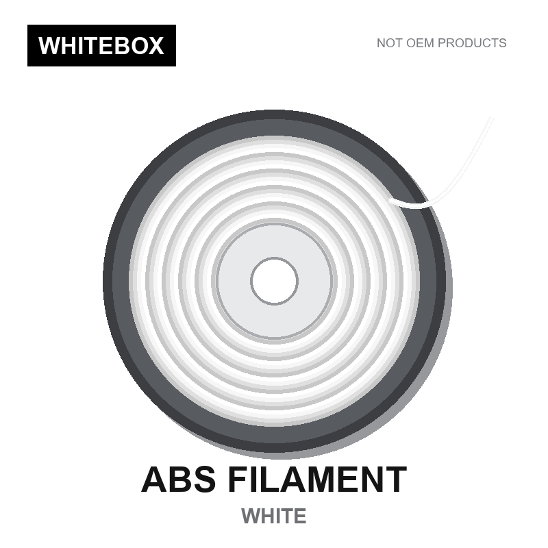 WBFIL M3DF-ABS-WHITE — Whitebox ABS 3D printer filament White