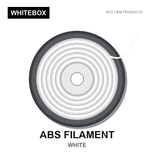 WBFIL M3DF-ABS-WHITE — Whitebox ABS 3D printer filament White