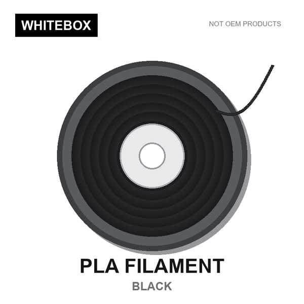 WBFIL M3DF-PLA-BLACK — Whitebox PLA 3D printer filament Black