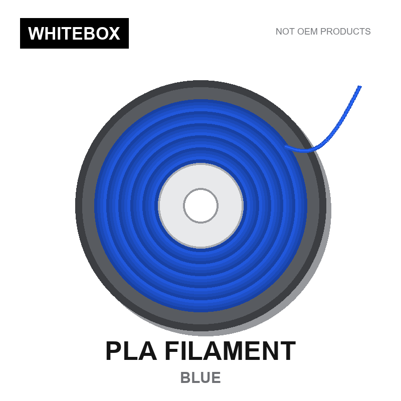 WBFIL M3DF-PLA-BLUE — Whitebox PLA 3D printer filament Blue