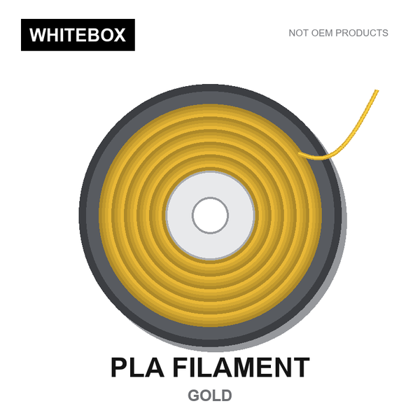 WBFIL M3DF-PLA-GOLD — Whitebox PLA 3D printer filament Gold