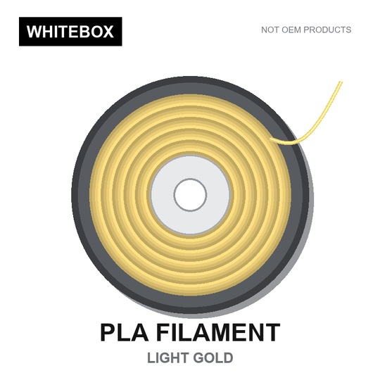WBFIL M3DF-PLA-LIGHT-GOLD — Whitebox PLA 3D printer filament Light Gold