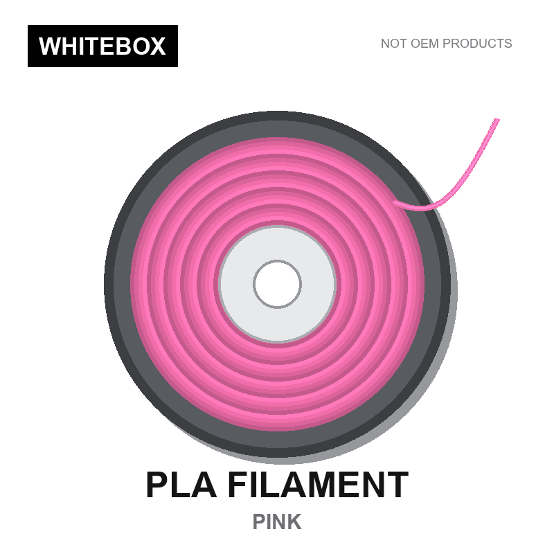 WBFIL M3DF-PLA-PINK — Whitebox PLA 3D printer filament Pink