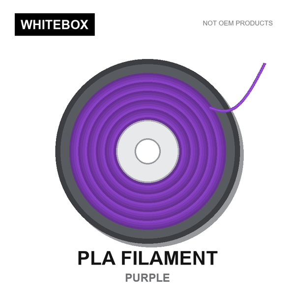 WBFIL M3DF-PLA-PURPLE — Whitebox PLA 3D printer filament Purple