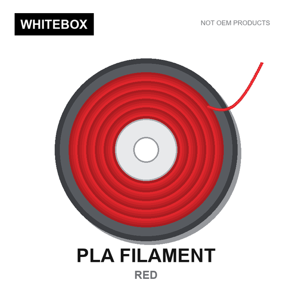 WBFIL M3DF-PLA-RED — Whitebox PLA 3D printer filament Red