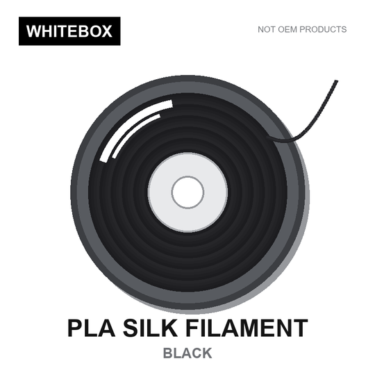 WBFIL M3DF-PLA-SILK-BLACK — Whitebox PLA SILK 3D printer filament Black