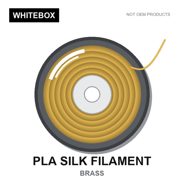 WBFIL M3DF-PLA-SILK-BRASS — Whitebox PLA SILK 3D printer filament Brass