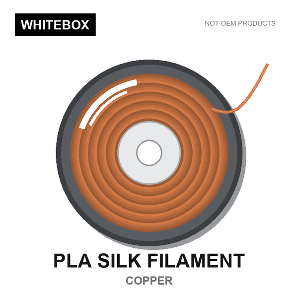 WBFIL M3DF-PLA-SILK-COPPER — Whitebox PLA SILK 3D printer filament Copper