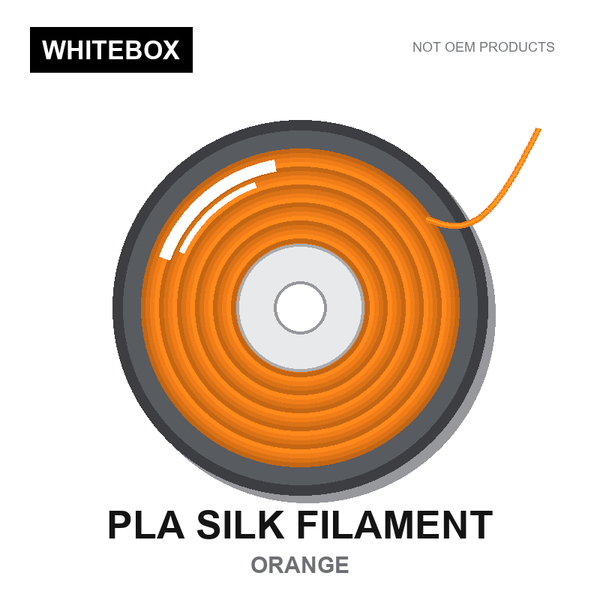 WBFIL M3DF-PLA-SILK-ORANGE — Whitebox PLA SILK 3D printer filament Orange