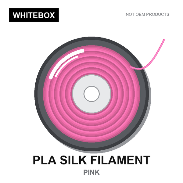WBFIL M3DF-PLA-SILK-PINK — Whitebox PLA SILK 3D printer filament Pink