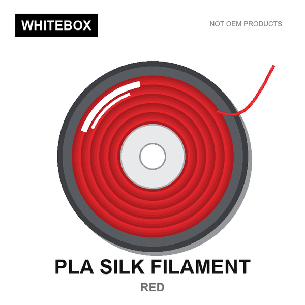 WBFIL M3DF-PLA-SILK-RED — Whitebox PLA SILK 3D printer filament Red