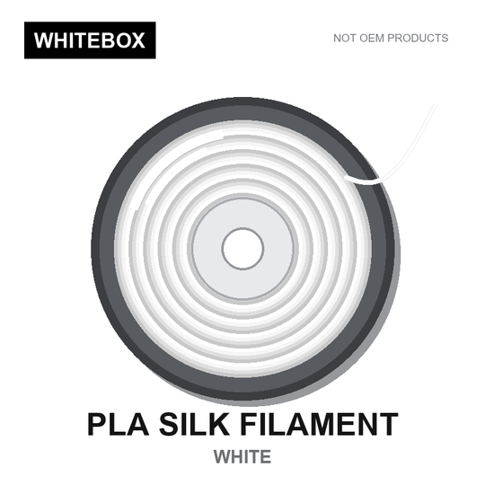 WBFIL M3DF-PLA-SILK-WHITE — Whitebox PLA SILK 3D printer filament White