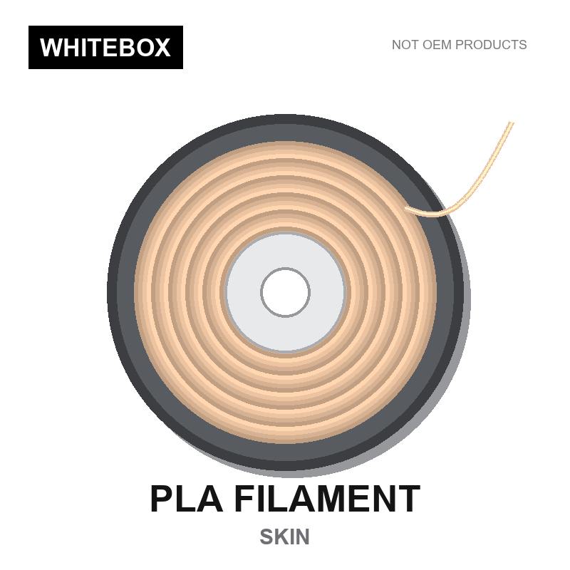 WBFIL M3DF-PLA-SKIN — Whitebox PLA 3D printer filament Skin