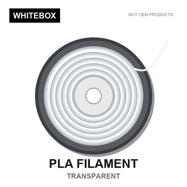 WBFIL M3DF-PLA-TRANSPARENT — Whitebox PLA 3D printer filament Transparent