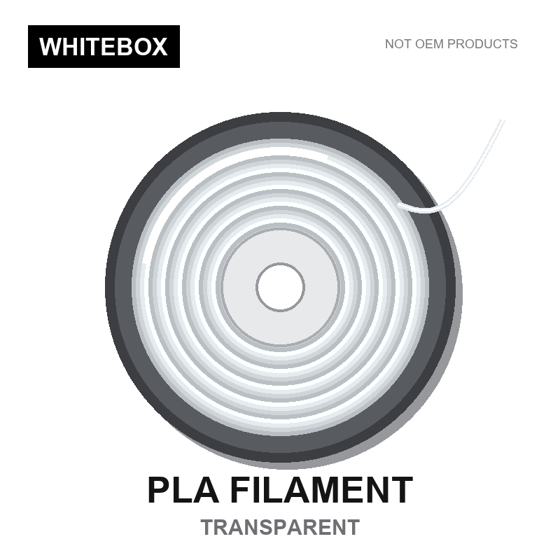WBFIL M3DF-PLA-TRANSPARENT — Whitebox PLA 3D printer filament Transparent