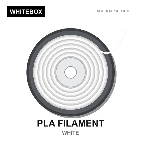 WBFIL M3DF-PLA-WHITE — Whitebox PLA 3D printer filament White