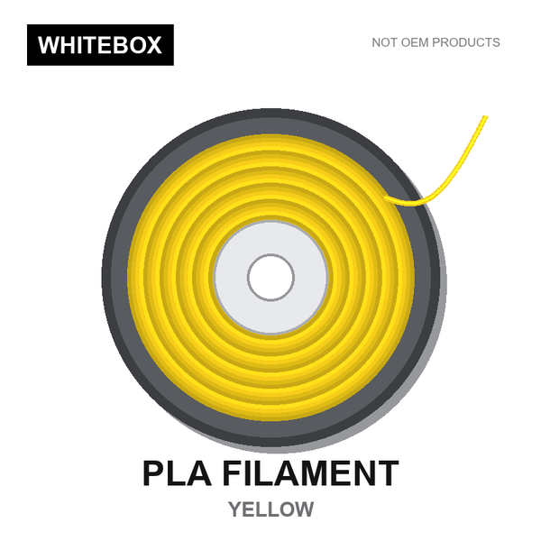 WBFIL M3DF-PLA-YELLOW — Whitebox PLA 3D printer filament Yellow