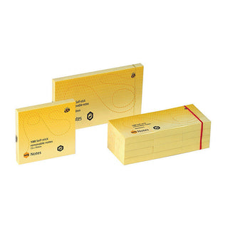 Marbig Notes 75X75mm Yellow Pack 12 Pack Of 12