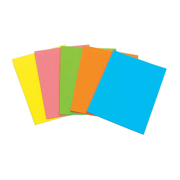 Marbig Fluoro Writing Pad A6 40 Leaf Pack Of 10