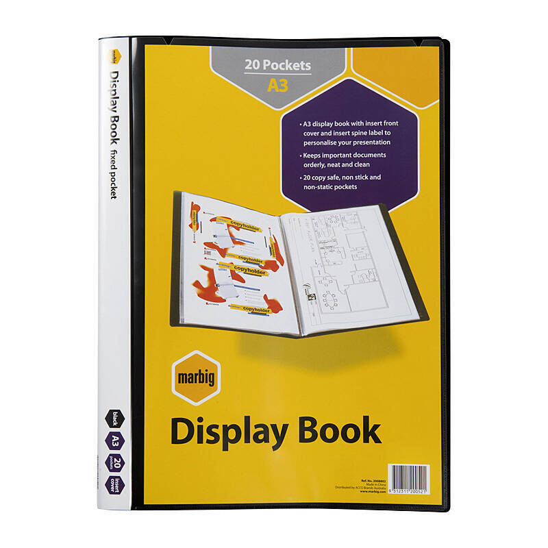 Marbig Display Book A3 20 Packet Ins Cvr