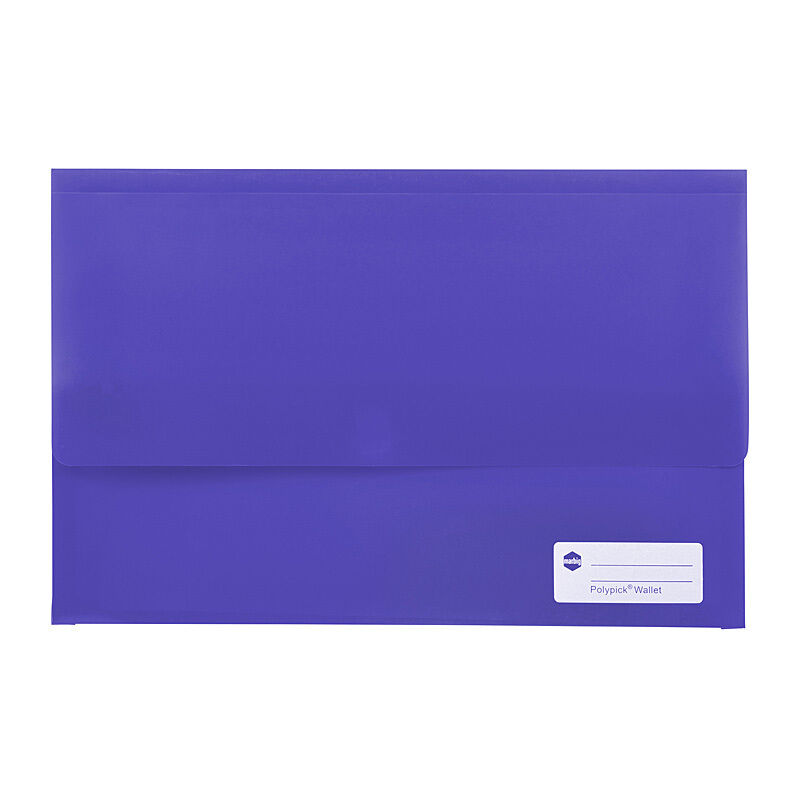 Marbig Wallet Foolscap Polypropylene Purple