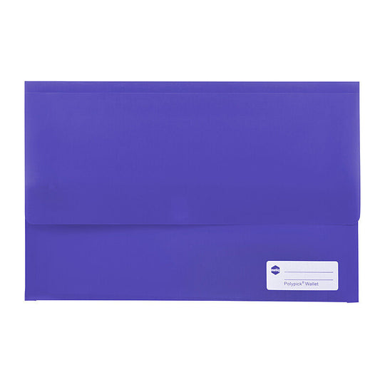 Marbig Wallet Foolscap Polypropylene Purple
