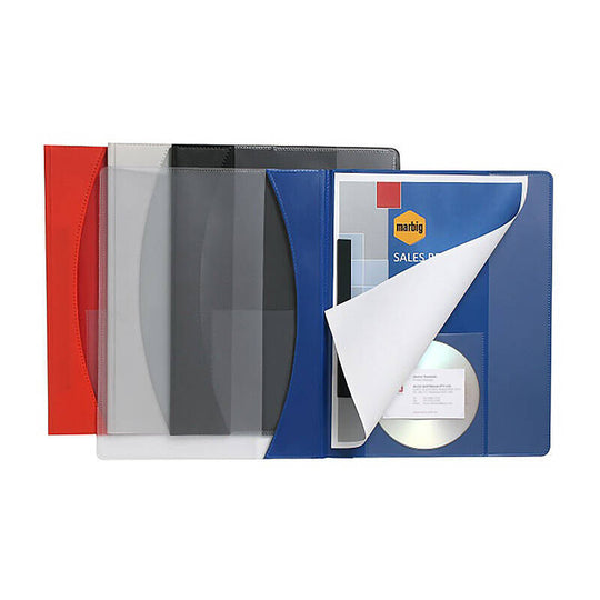 Marbig File A4 Flat Premium Ins Red