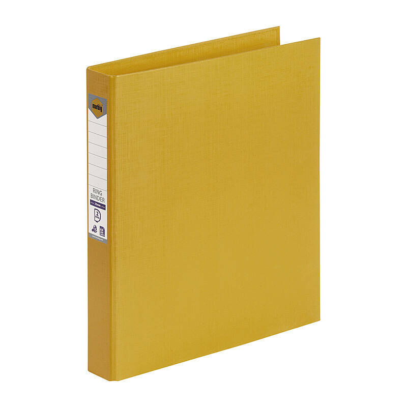 Marbig Pe Linen Binder 2D 25mm Yellow