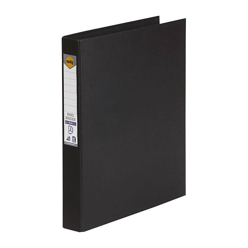 Marbig Pe Linen Binder 3D 25mm Black