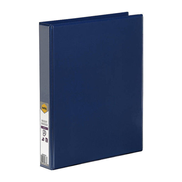 Marbig Insert Binder Clear View A4 2Dr 25mm Blue