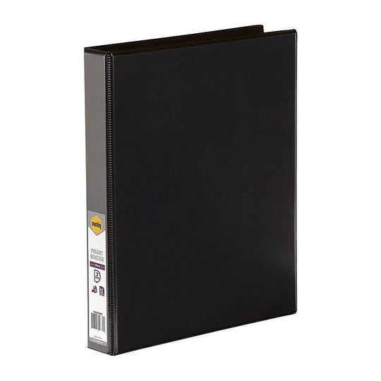 Marbig Insert Binder Clear View A4 2Dr 25mm Black