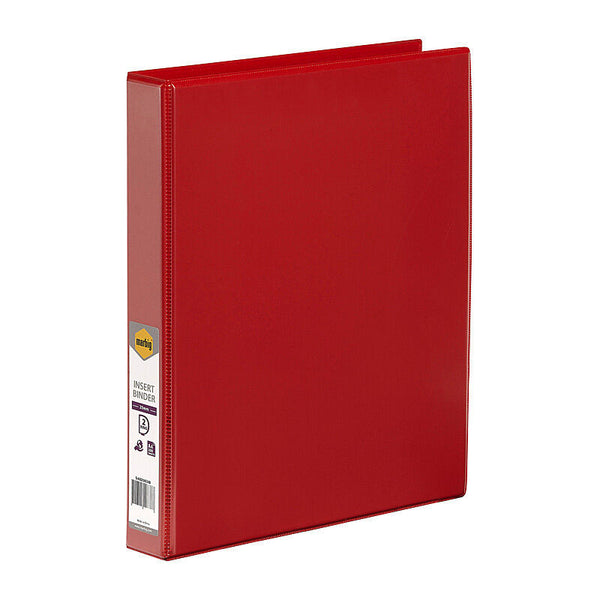Marbig Insert Binder Clear View A4 2Dr 25mm Red