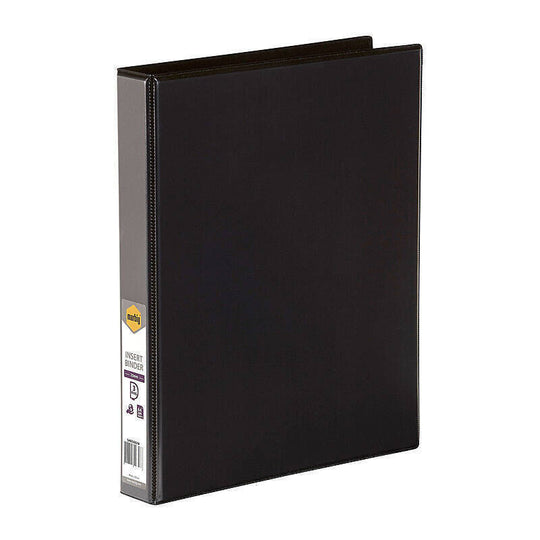 Marbig Insert Binder Clear View A4 3Dr 25mm Black
