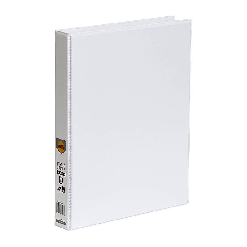 Marbig Insert Binder Clear View A4 3Dr 25mm White