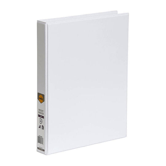 Marbig Insert Binder Clear View A4 3Dr 25mm White